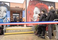 Inauguration d'une fresque symbolisant la lutte contre les discriminations au collège de Montesquieu à Narbonne