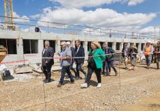 Visite de chantier du groupe scolaire de Conques-sur-Orbiel.