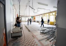 Visite de chantier au collège Le Bastion, à Carcassonne.