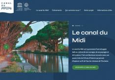 page d'accueil du site internet du canal du midi