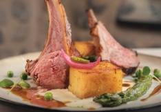 plat réalisé à base d'agneau de la marque pays cathare.