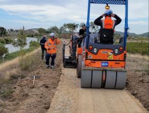 travaux routiers le long du canal du midi