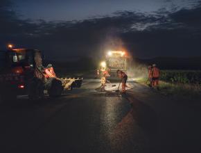 Chantier routier nocturne sur la RD 6009 0 Sigean