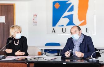 Hélène Sandragné, présidente du Département de l'Aude, et André Viola, président du Sdis 11, ont présenté les mesures mises en place pour faciliter l'accès la vaccination contre la Covid-19.