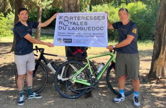 Jérémy Minuzzi et Vincent Banet, défi forteresses à vélo