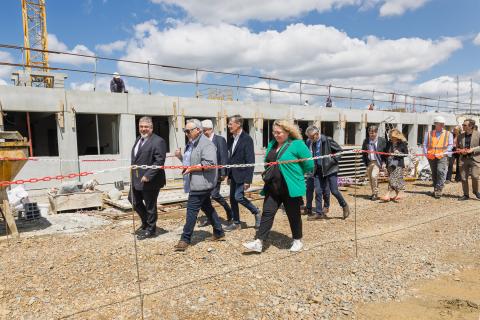 Visite de chantier du groupe scolaire de Conques-sur-Orbiel.