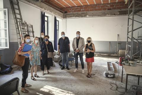 Visite de chantier du nouveau restaurant scolaire au collège Le Bastion de Carcassonne.