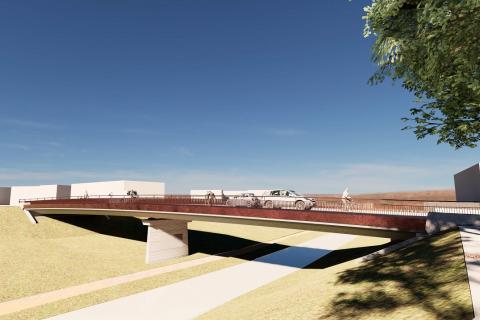 VUE PROJETEE DU PONT DE VILLEGAILHENC