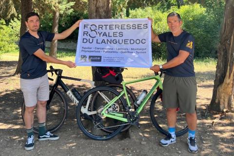 Jérémy Minuzzi et Vincent Banet, défi forteresses à vélo
