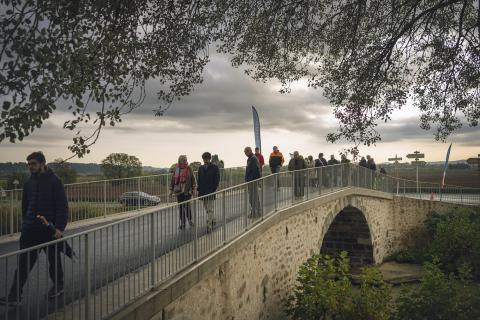 Inauguration des travaux du pont de Roubia, dans l'Aude