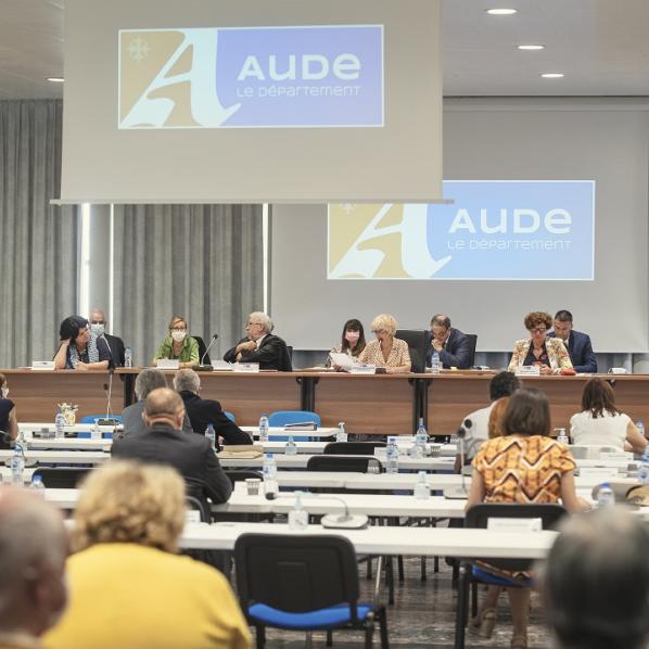 assemblée départementale de l'aude 2021 en session