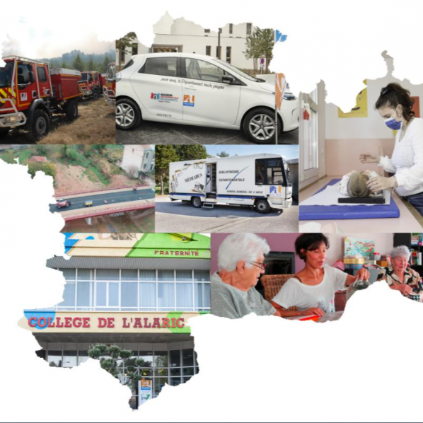 visuel du département de l'Aude en mosaique de photos