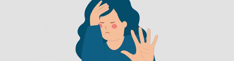 Illustration d'une femme victime de violences intrafamiliales