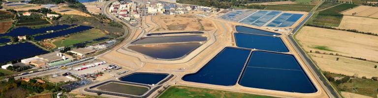 Vue aérienne de l'installation nucléaire de base du site Orano Malvési, à Narbonne.