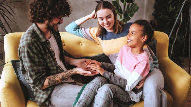 famille d'accueil avec un enfant