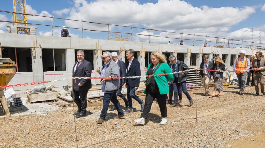 Visite de chantier du groupe scolaire de Conques-sur-Orbiel.