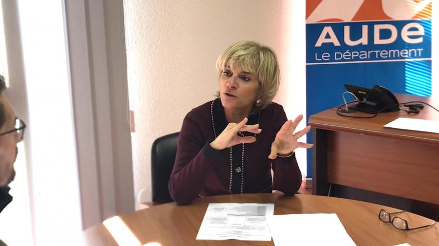 Hélène Sandragné, présidente du conseil départemental de l'Aude