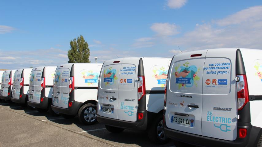 Véhicules électriques pour les collèges du Département de l'Aude