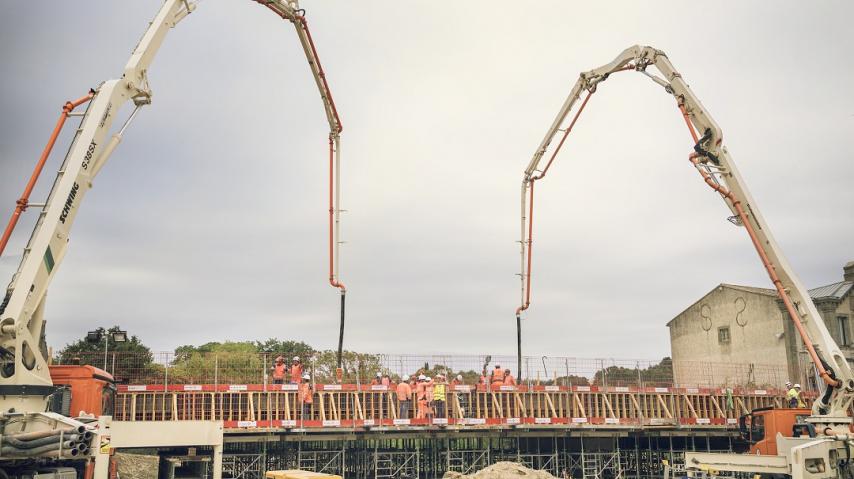 coulage du tablier du pont de Villegailhenc