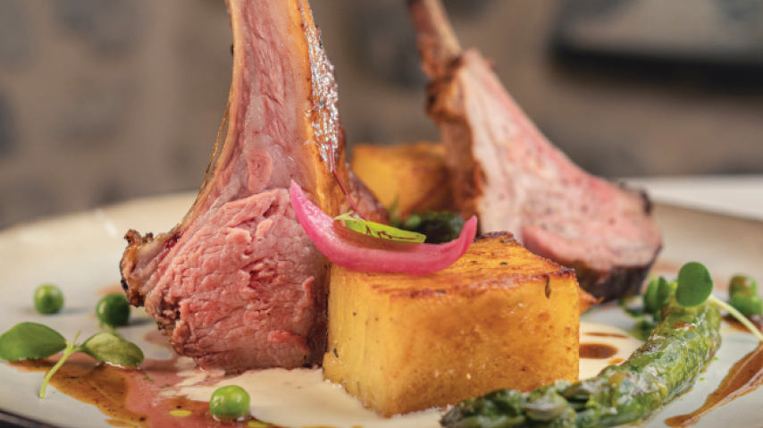 plat réalisé à base d'agneau de la marque pays cathare.