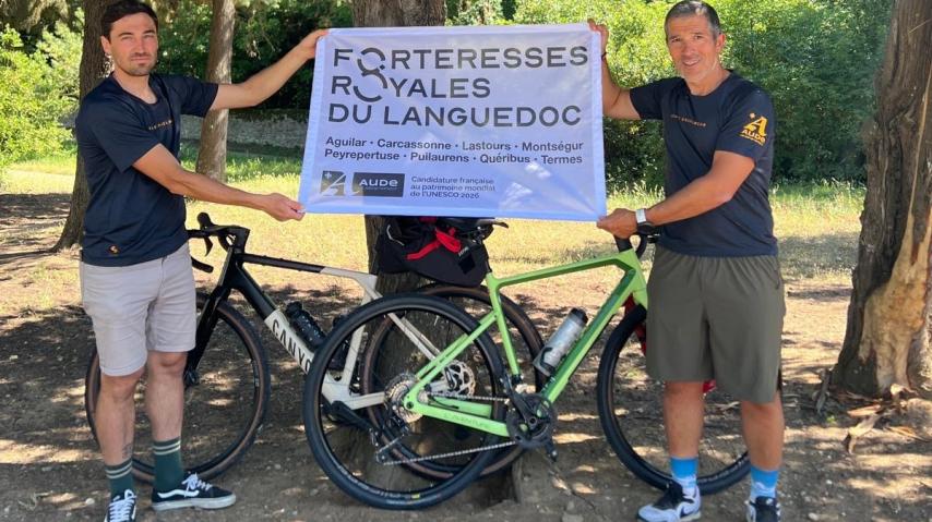 Jérémy Minuzzi et Vincent Banet, défi forteresses à vélo