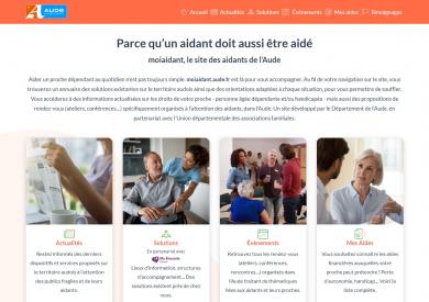 Page d'accueil du site moiaidant.aude.fr