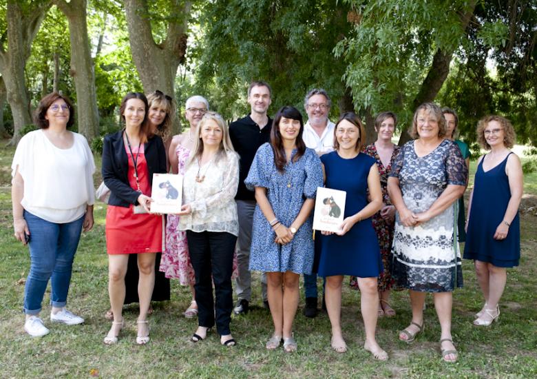 Tous les acteurs de l'opération Premières Pages 2022 réunis, dans l'Aude.